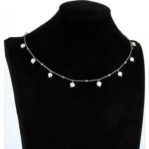 Classic Freshwater Pearls Party Womens Pendant Necklace Fashion Female Choker Necklaces Jewelry Simple Ladies Jewelry Gifts