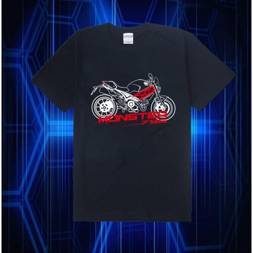 KODASKIN Motorcycle Style 100% Cotton for DUCATI Monster 796 Casual Short Sleeve O-Neck T Shirt