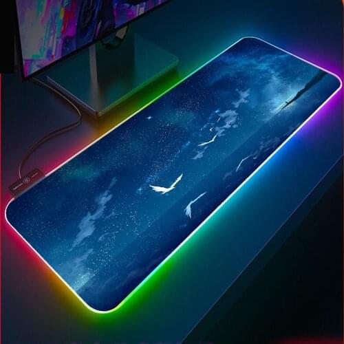 XGZ Stars Night Sky Anime Mouse Pad Lockedge Mouse Mat Keyboard Mat Table Mat Desk Mat for Notebook Laptop Gamer Mousepad Desks