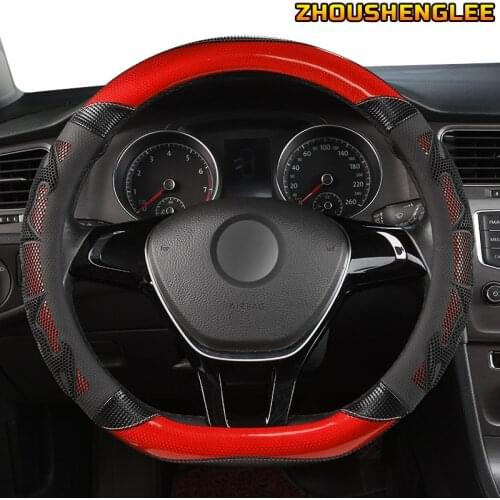ZHOUSHENGLEE Microfiber Leather Car Steering Wheel Cover For Acura TSX MDX RDX TL RSX TLX Integra