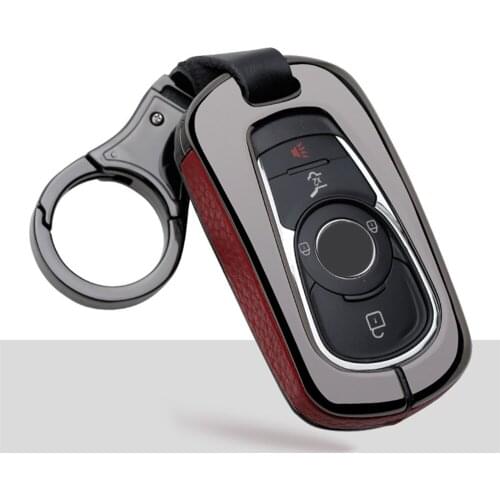 Zinc Alloy Leather Car Remote Key Case Cover Holder For Buick Encore Envision GL6 GL8 New Lacross Regal Verano Car Accessories