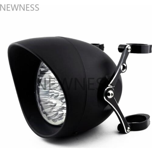 Motorcycle Bullet LED Headlight Head light Bracket Mount Clamp head lamp Headlamp Cafe Racer Fork Tube Spotlight Holder