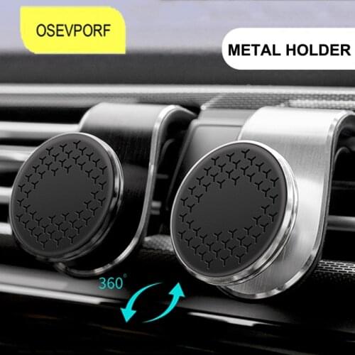 OSEVPORF Magnetic Car Phone Holder Air Vent Mount Mobile Phone Stand 360 Degree Rotation Bracket For iPhone 11 12 Huawei P40 P30