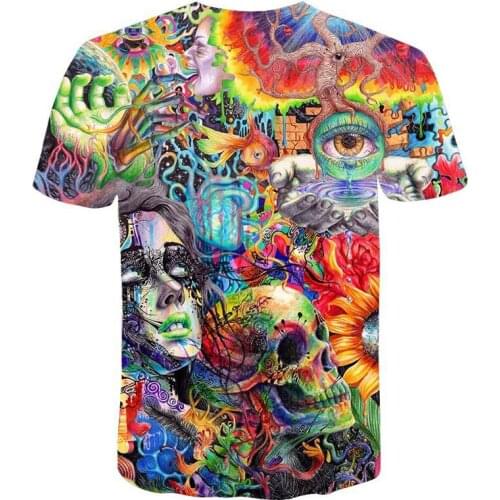Newest 3D Printed Skulls Pattern T-shirt Summer Fashion Men Tops tee Men Casual Tees Short Sleeve Streetwear Gothic Halloween