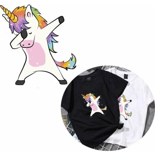 Unicorn Patches Boys Firls Gift Clothing Deco Washable Heat Transfer Badges Diy Accessory New Design Iron On Patches