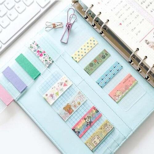 10pcs/lot Grid Transparent Tape Dispenser Washi Organizer PVC Bookmark Kawaii Stationery Kids Gifts School Supplies papeleria
