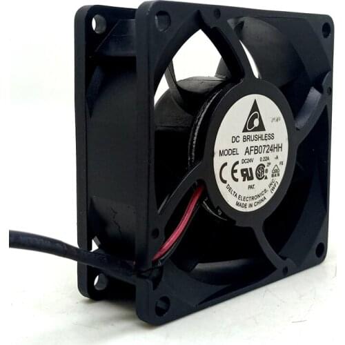 Original AFB0724HH Delta Electronics 70mm 7cm DC 24V 0.22A 7cm Dual Ball Cooling Fan Inverter Power Cabinet Cooler 3500rpm