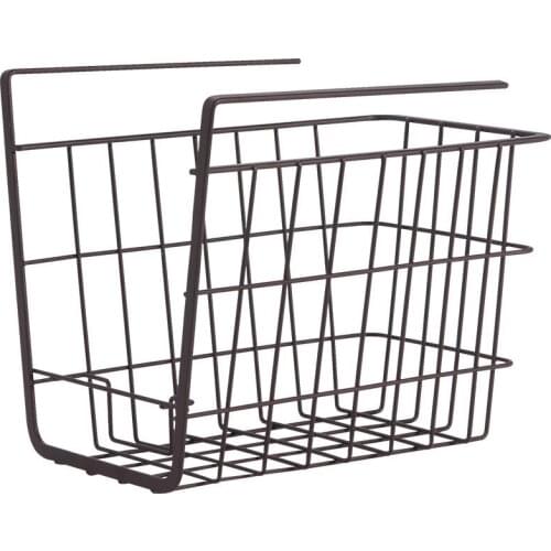 Hanging Under Shelf Storage Iron Mesh Basket Cupboard Cabinet Door Organizer Rack Closet Holders Storage Basket Rack