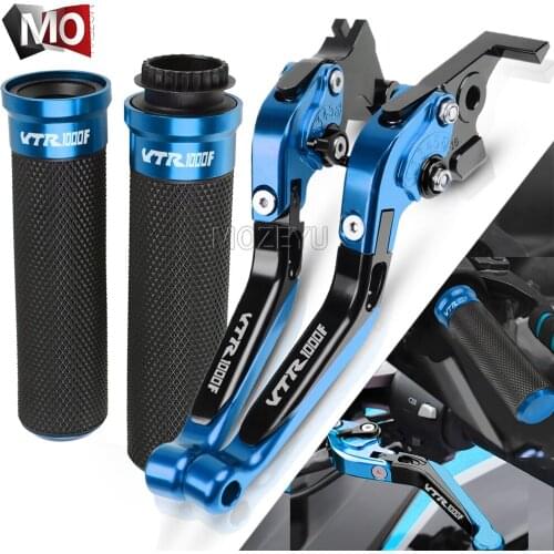 For Honda VTR1000F / FIRESTORM VTR 1000F 1000 F VTR1000 F 1998-2005 Motorcycle CNC Brake Clutch Levers Handlebar Hand Grips Set