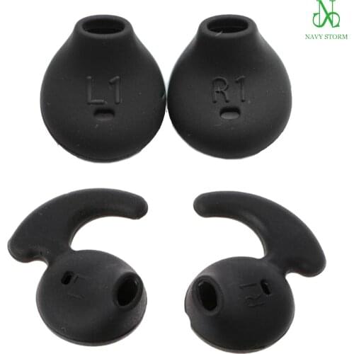 Replacement Ear Tip for Samsung Galaxy S7 S7 edge S6 edge,Samsung Level U Bluetooth Earphone Earhook Ear Hook Cover Black White