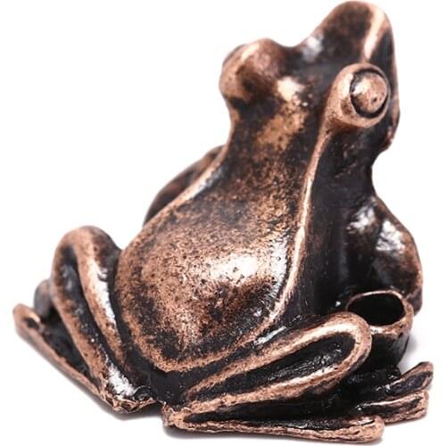 Alloy frog incense burner holder flower statue censer plate for sticks cone