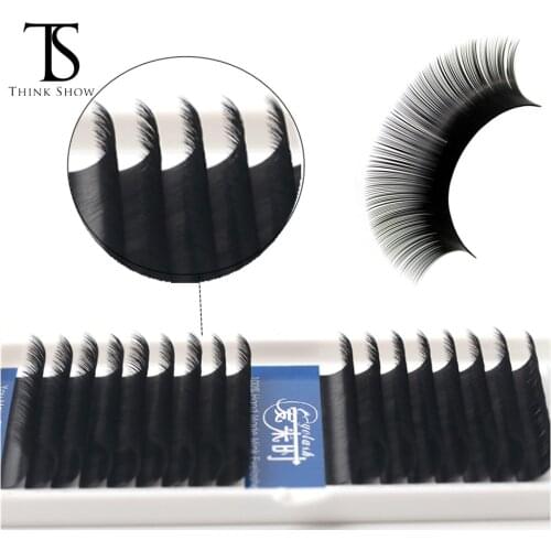 THINKSHOW 16 Lines False Mink Eyelash Natural Lashes Extension 0.03-0.25 Individual Upgrade Lashes Silver Tape Cards Eyelashes