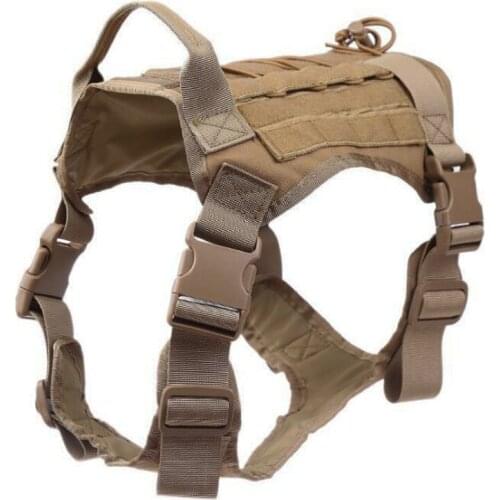 Military Police Tactical Dog Harness K9 Working Pet Dog Vest Dog Training For Medium Large Dogs Clothing Accessories Tan Green