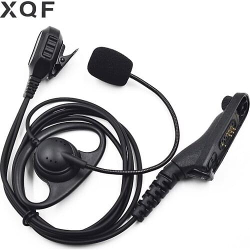 XQF 1-Wire FBI Earpiece Headset Boom Mic for Motorola Portable Radio DP4400 DP4401 DP4600 DP4601 DP4800 DP4801 Walkie Talkie