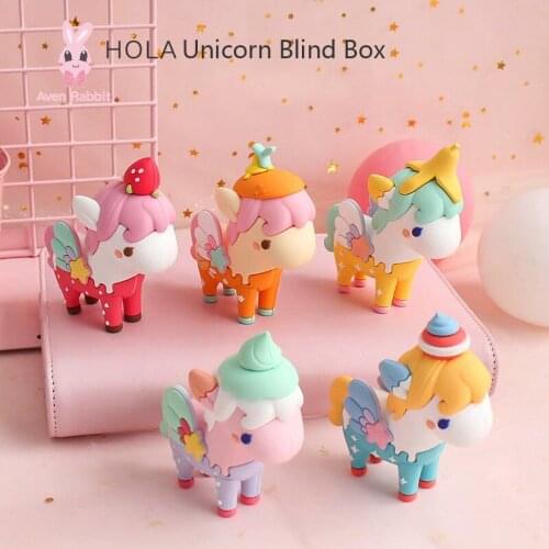 Blind Box Toys New Offers HOLA Unicorn Blind Box Cute Doll Guess Bag Blind Bag Toys Anime Figures Girl Gift Surprise Birthday