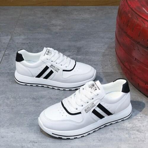 Women Casual Shoes 2021 New Versatile Women Sneakers Fashion Breathable PU Leather Platform White Women Shoes Soft Footwears