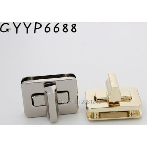 1-5sets 30x22mm rectangle metal clasp turn locked for bag DIY Leather Bag Accessories handmade clasp handmade wholesale bag