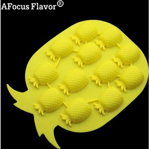 1 Pc Pineapple Shape Kitchen Silicone Mold Chocolate Ice Cream Cake Ice Stencil Ice Drinks And Ice-molded Silicone