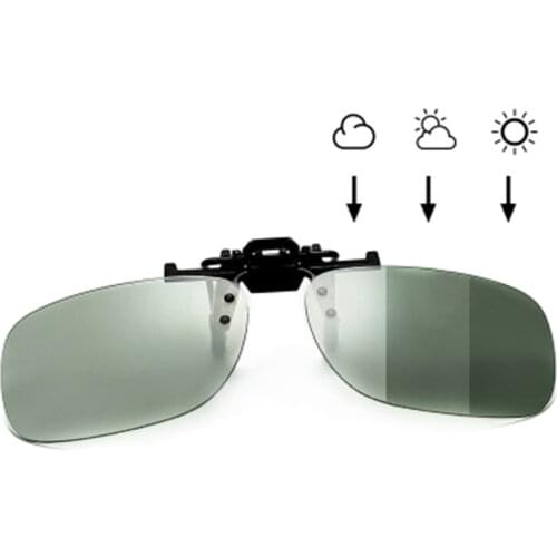 1pc Multi-purpose Polarized Lens Eyeware UV400 Anti-Reflective Driving Fishing Sunglasses Square Clip-on Outdoor Glasses