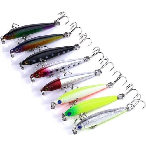 1pcs 4.5cm 3g Fishing Lure Laser Minnow Fishing Baits Artificial Hard Bait Crank Bait Fishing Wobblers Fishing Accessories