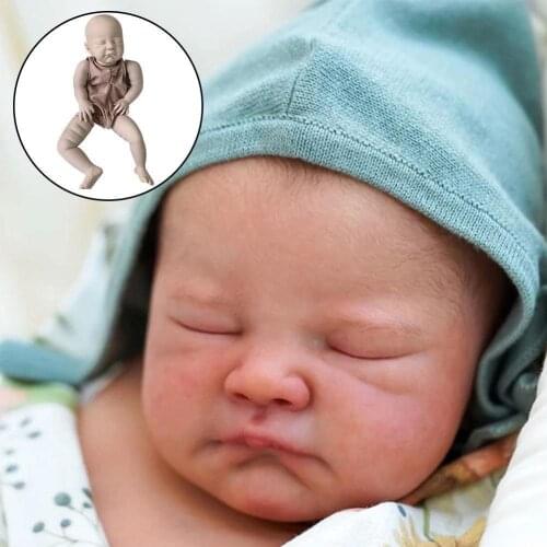 22 Inches Real Silicone Reborn Kit Unpainted DIY Blank Doll Kit Unpainted Unfinished Reborn Kit Doll Parts Baby
