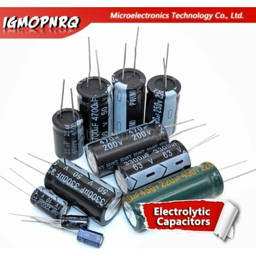 5pcs 200V330UF 200V470UF 250V150UF 250V330UF 25V3300UF 25V6800UF 400V180UF 18*40MM 450V220UF 18*45MM electrolytic capacitor