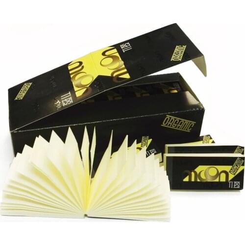 5 Pcs MOON Rolling Filter Tips Natural Organic Rolling Paper Filter Tips 50 leaves