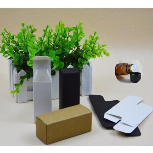50pcs/lot-4.8*4.8*12.4cm 100ml Kraft Paper Essence Oil bottle Storage box Craft Gift Boxes Cosmetics box valve tubes