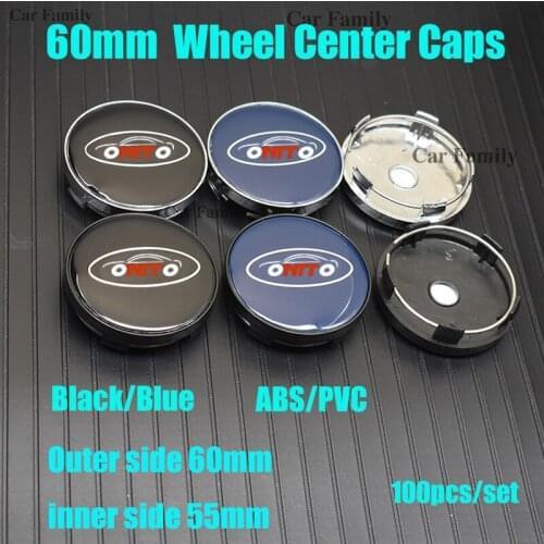 60mm 6cm 100pcs/set Auto Car Wheel Hub Center Caps Car Wheels Hub Rims Covers Badge for Ford Kuga Fusion Fiesta Transit Mustang