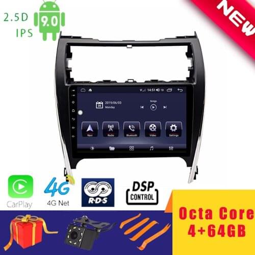 10.1" Android 10.0 Car Multimedia Player for Toyota Camry 2012-2014 USA & Mid-East Version Octa Core DSP 2.5D+IPS 4G Carplay