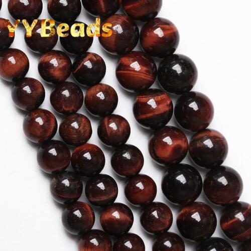 AAAAA Red Tiger Eye Round Loose Beads Natural Stone Beads For Jewelry Making DIY Bracelet Necklaces Accessories 15" 4 6 810 12mm