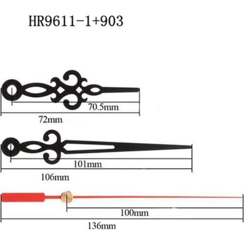 Premium Wall Clock Movement Mechanism Quartz Clock 5 Different Pairs Hands Clock Motor Hands of a Clock with Hanging Hook Clip