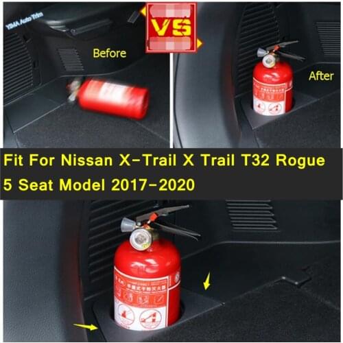 Lapetus Fire Extinguisher Holder Case Cover Trim Fit For Nissan X-Trail X Trail T32 Rogue 5 Seat Model 2017 - 2020 / Plastic
