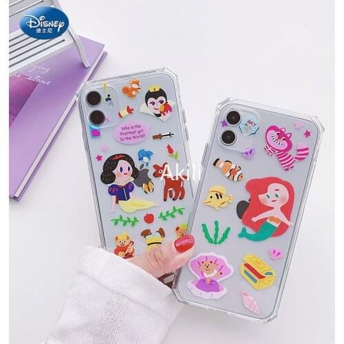 Mermaid Princess Snow White Silicone Case for IPhone 11 12Pro Xs Max iPhone SE 2020 7 8 Plus Official Liquid Silicon Full Cover