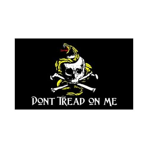 90x150cm Skull Gadsden flag for decoration