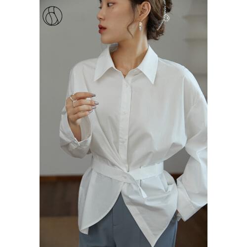 DUSHU Womens White Shirts