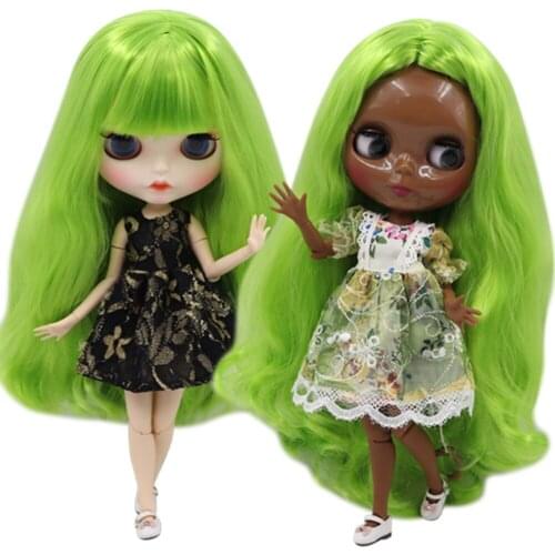 ICY DBS Blyth 30cm customized nude doll with green hair joint body for 1/6 bjd girl gift BL422