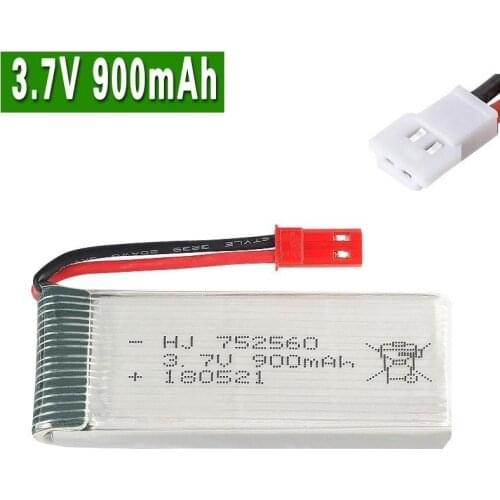 3.7V 900mah lipo Battery For X5 X5C X5SC X5SW 8807 8807W A6 A6W Rc Quadcopter Spare Parts Accessories 3.7v Drones battery 752560