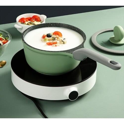 Milk pot non-stick pan Baby auxiliary food pot Small saucepan Medical stone milk pot Induction cooker gas universal