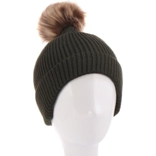 The new 2021 model of childrens hat Europe and the United States MAO qiu qiu dong upset lovely warm childrens knitted cap