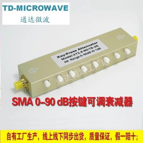 SMA/N Type RF Adjustable Signal Attenuator 0-90dB Step Adjustable Attenuator Button Adjustable Attenuator