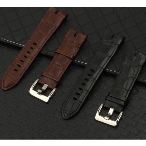 Luxury brand Genuine Leather Watchband 25mm For Roger Dubuis For EXCALIBUR series watch band strap 42mm dial RDDBEX0405 logo on