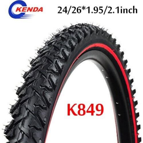 KENDA K849 Tire 1.95/2.1'' 24/26inch Thicken Red Edge 27TPI 40-65PSI Tyre Mountain Bike Tires Cross-Country Tyres Bicycle Parts