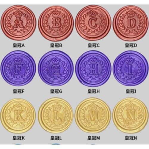 One of Curlicue 26 Letters with Crown DIY Scrapbooking sealing wedding/invitation/ Alphabets 30mm gift wax seal stamp metal head