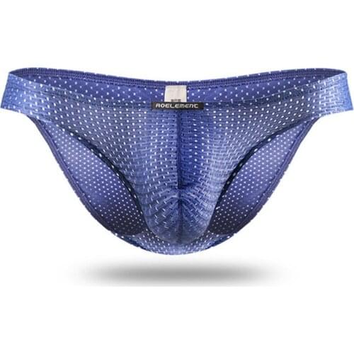 Breathable Briefs Men Bikini Panty Sexy Mesh Sheer Underwear Penis Pouch Jockstrap Low Waist Briefs ropa Interior hombre cuecas