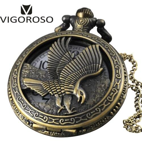 Vintage Antique Mens Womens Quartz Pocket Watch Analog Pendant Necklace Regarder Gift Fashion Bronze Fob Watches