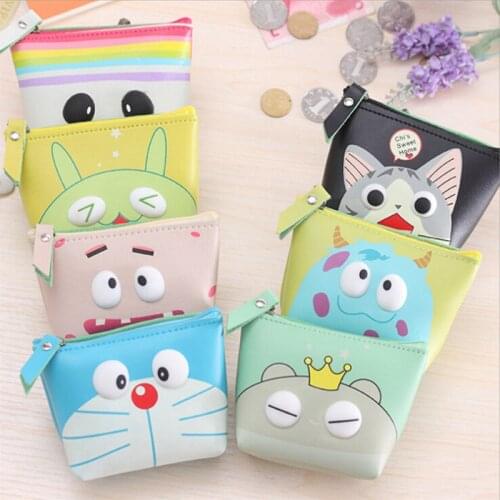 High quality ( 1 pcs) Cute adorable eye mini Purse PU Purse /fashion coin storage bag / hand take wallet / key storage bag/pouch