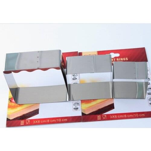 1PC 6CM 8CM 10CM DIY Baking Tools Cake Mold Square Stainless Steel Circle Mousse Ring Baking Tool Set LB 026