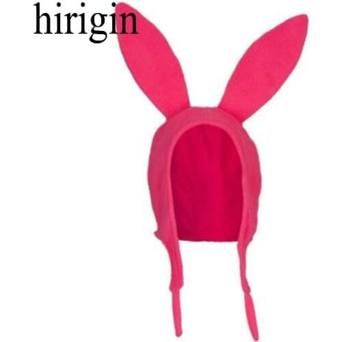 2018 Family Matching Hat Louise Bunny Ears Cosplay Beanie Pink Hat Mom Girl Kid Funny