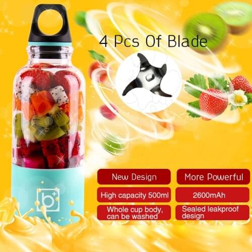 5/Color 500ml Electric Juicer Cup Portable Blender Automatic Vegetables Fruit Juice Maker Juice Bottle Extractor Blender Mixer